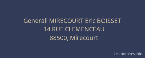 Generali MIRECOURT Eric BOISSET