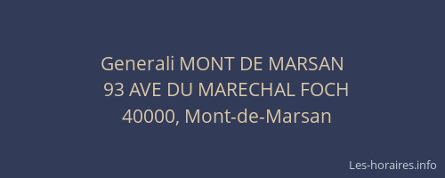Generali MONT DE MARSAN