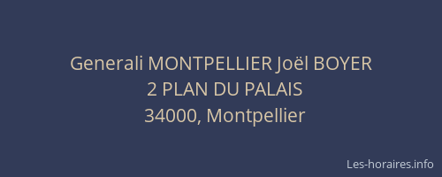 Generali MONTPELLIER Joël BOYER