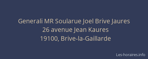 Generali MR Soularue Joel Brive Jaures