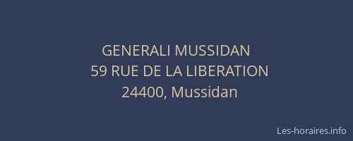 GENERALI MUSSIDAN