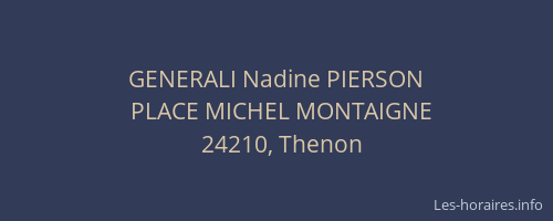 GENERALI Nadine PIERSON