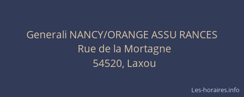 Generali NANCY/ORANGE ASSU RANCES