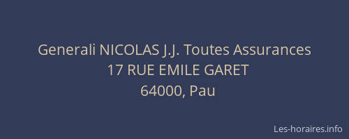 Generali NICOLAS J.J. Toutes Assurances