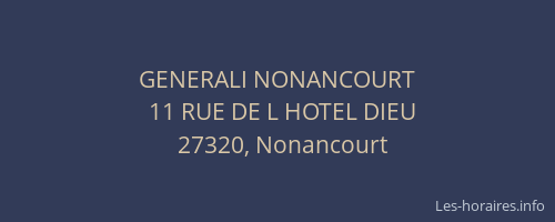 GENERALI NONANCOURT
