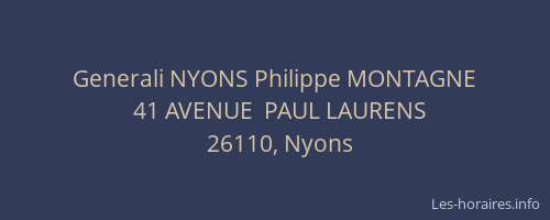 Generali NYONS Philippe MONTAGNE