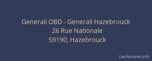 Generali OBD - Generali Hazebrouck
