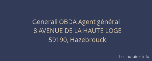 Generali OBDA Agent général