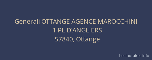 Generali OTTANGE AGENCE MAROCCHINI