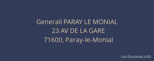 Generali PARAY LE MONIAL