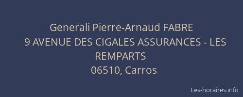 Generali Pierre-Arnaud FABRE