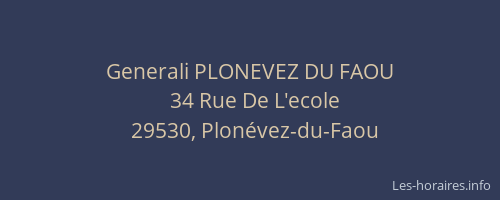 Generali PLONEVEZ DU FAOU