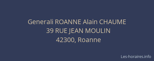 Generali ROANNE Alain CHAUME
