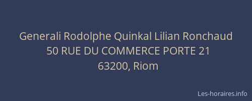 Generali Rodolphe Quinkal Lilian Ronchaud