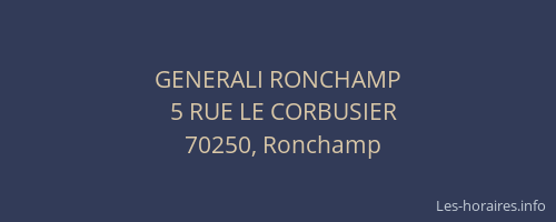 GENERALI RONCHAMP