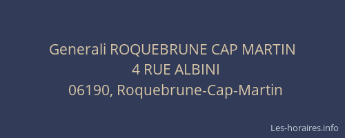 Generali ROQUEBRUNE CAP MARTIN