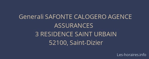 Generali SAFONTE CALOGERO AGENCE ASSURANCES