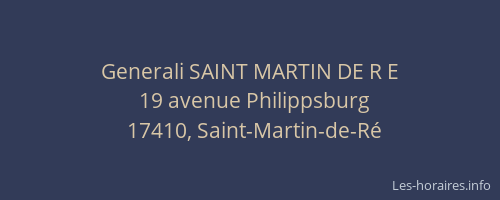 Generali SAINT MARTIN DE R E