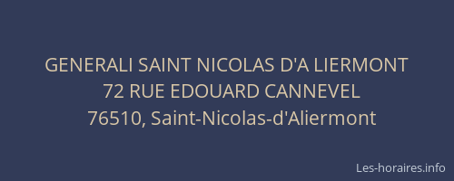 GENERALI SAINT NICOLAS D'A LIERMONT
