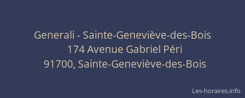Generali - Sainte-Geneviève-des-Bois