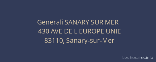 Generali SANARY SUR MER