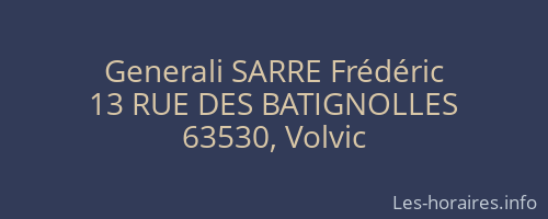 Generali SARRE Frédéric