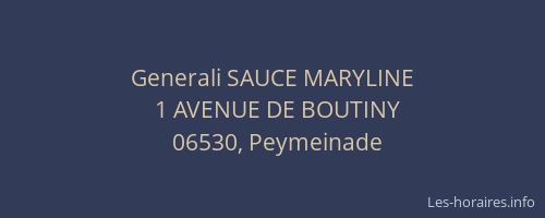 Generali SAUCE MARYLINE