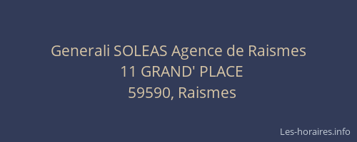 Generali SOLEAS Agence de Raismes