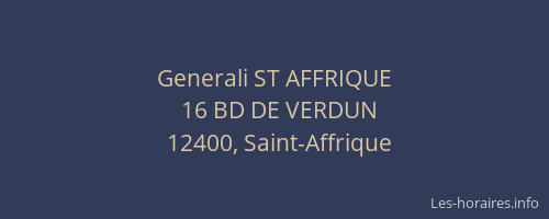 Generali ST AFFRIQUE