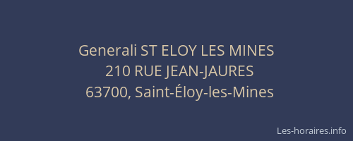 Generali ST ELOY LES MINES