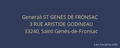 Generali ST GENES DE FRONSAC