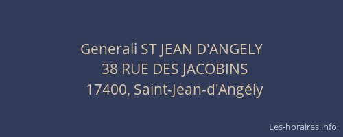 Generali ST JEAN D'ANGELY