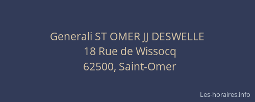 Generali ST OMER JJ DESWELLE