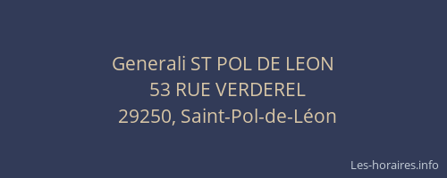 Generali ST POL DE LEON
