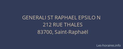 GENERALI ST RAPHAEL EPSILO N