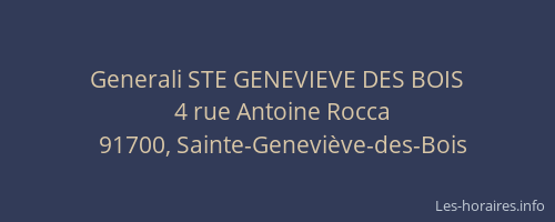 Generali STE GENEVIEVE DES BOIS