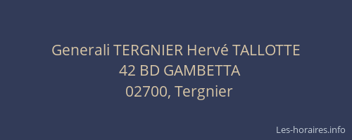 Generali TERGNIER Hervé TALLOTTE