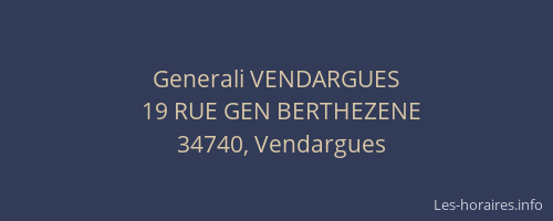 Generali VENDARGUES