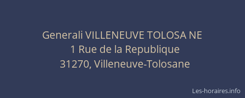Generali VILLENEUVE TOLOSA NE