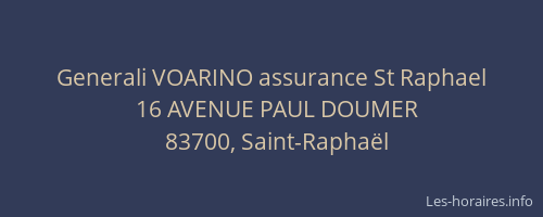 Generali VOARINO assurance St Raphael