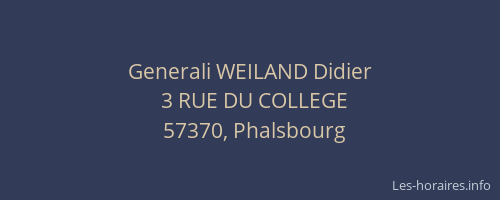 Generali WEILAND Didier