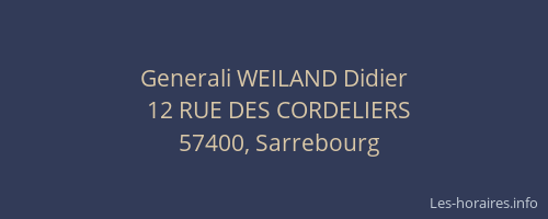 Generali WEILAND Didier