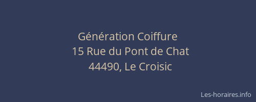 Génération Coiffure
