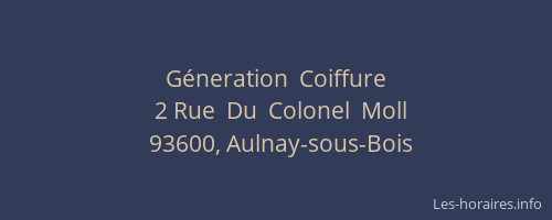 Géneration  Coiffure