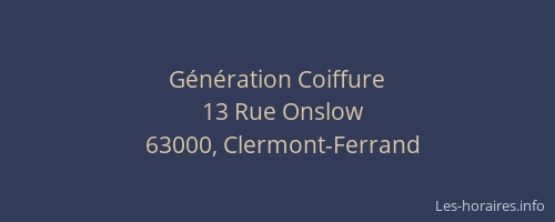 Génération Coiffure