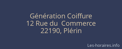 Génération Coiffure