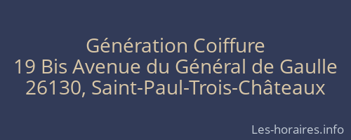 Génération Coiffure