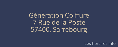 Génération Coiffure