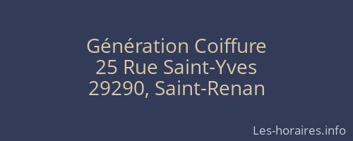 Génération Coiffure