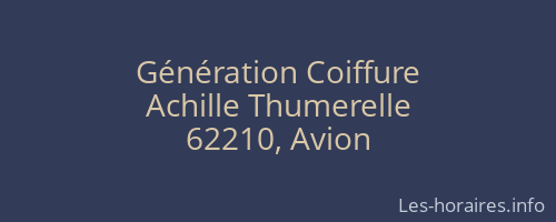 Génération Coiffure